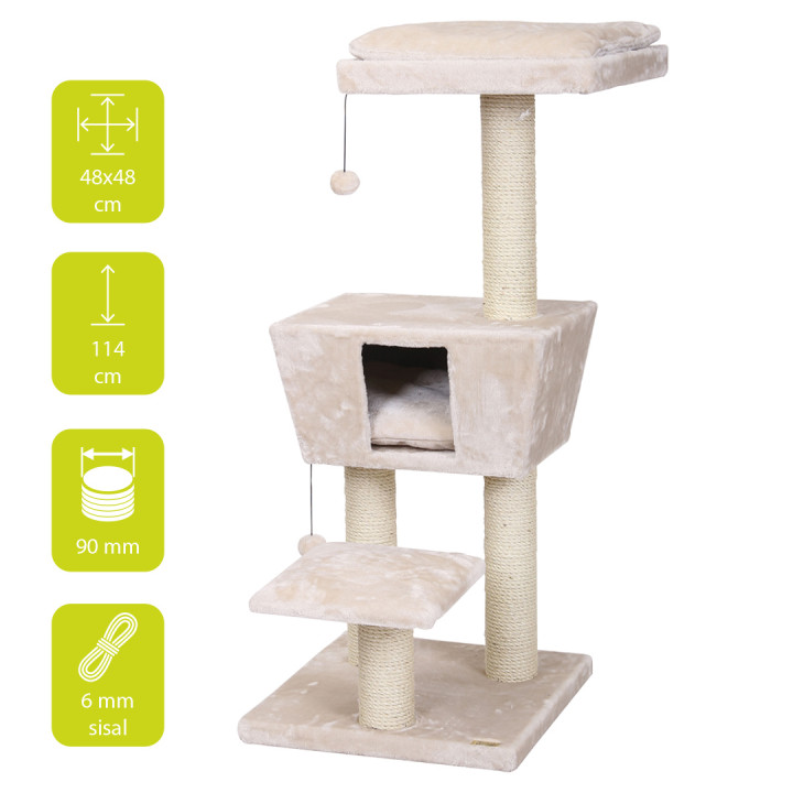 Scratching tree trend new jersey Creme 48x48x114CM
