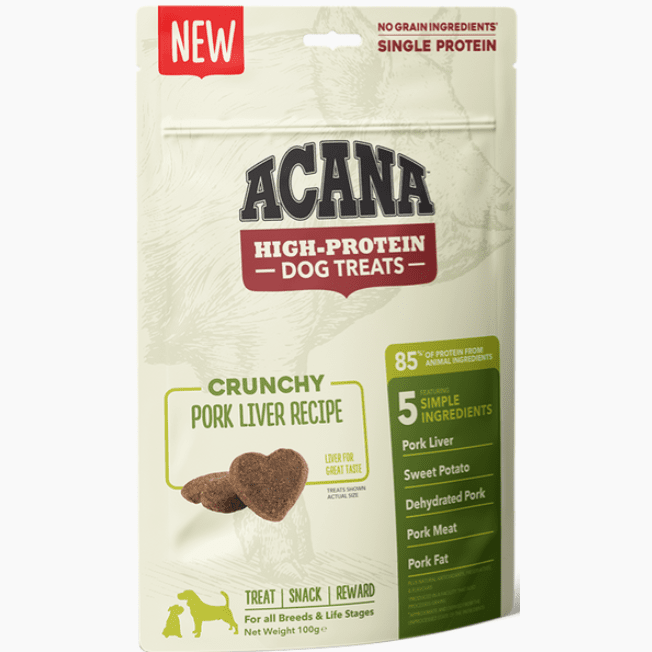 Acana High-Protein Biscuits, Crunchy Pork Liver Recipe 100Gr