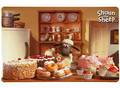 Trixie Shaun the sheep placemat shaun with pastry