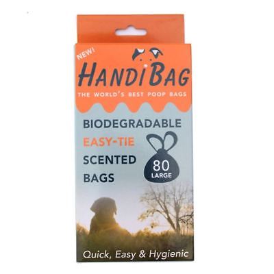 Handibags 80 Large Biodegradable and Scented Poop Bags by Handiscoop