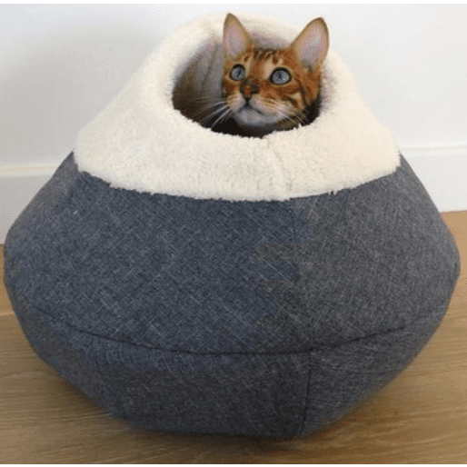Rosewood Round Cosy Plush Cat Cave 42Cm