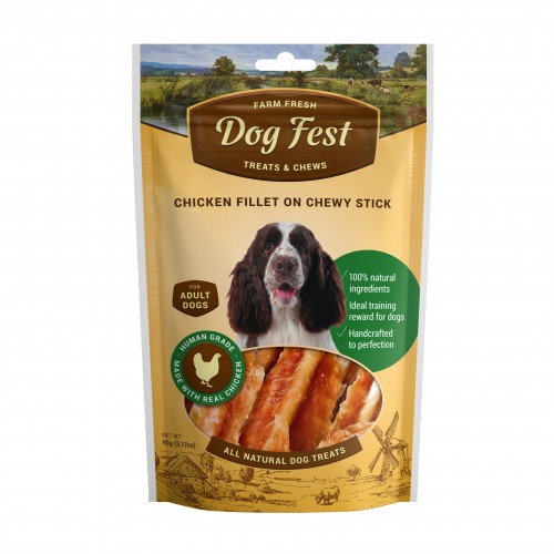 Chicken Fillet On A Chewy Stick For Adult Dogs 90g