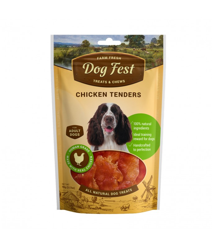 Dog Fest Chicken Tenders For Adult Dogs 90g