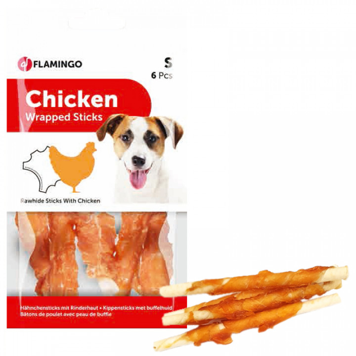 Flamingo Chicken Wrapped Chicken Sticks Dog 70g