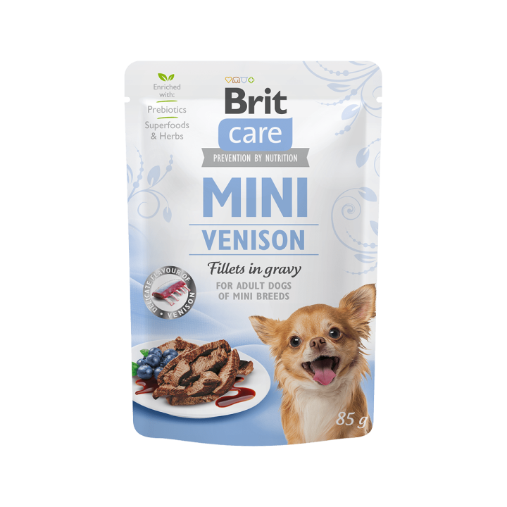Brit Care Mini Dog's Wet Food Venison Fillets In Gravy 85Gr