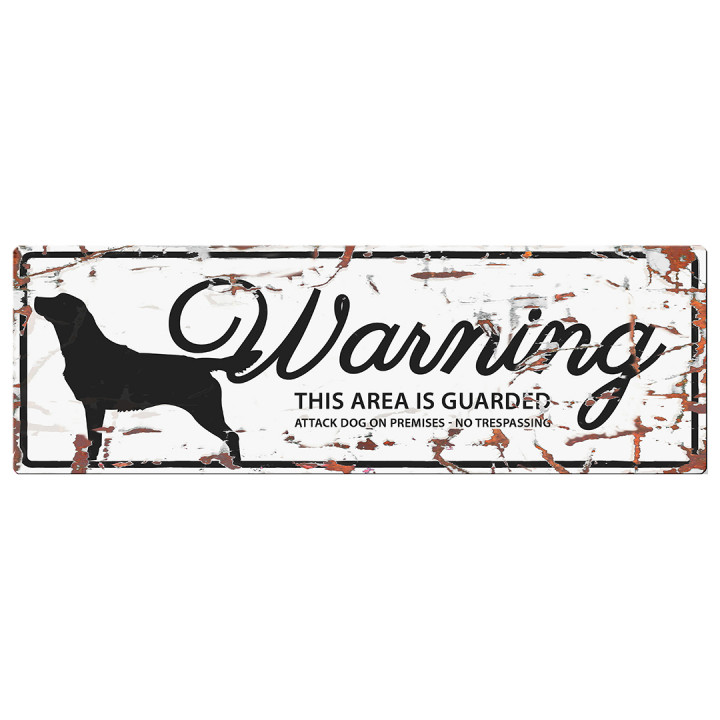 Warning sign retriever gb White 40x14cm