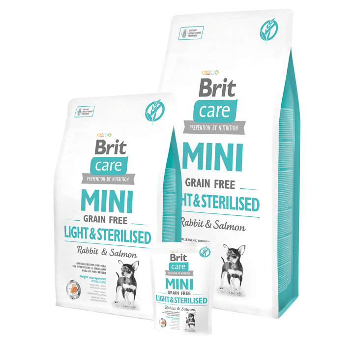 Brit Care Mini Light & Sterilised 400Gr Dry Dog Food