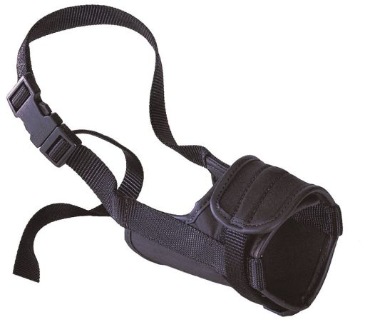 Ferplast Adjustable Padded Muzzle Safe Small Black