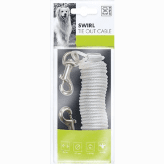 M-Pets Swirl Tie-Out Dog Cable Leash 3.6M