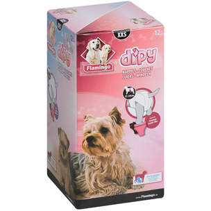 FLAMINGO DOG DIAPERS XXS