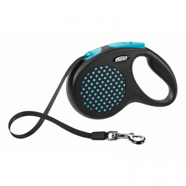 Flexi Leash Retractable Design M Strap 5M Blue