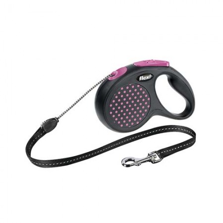 flexi Design Retractable Lead Medium 5m Pink
