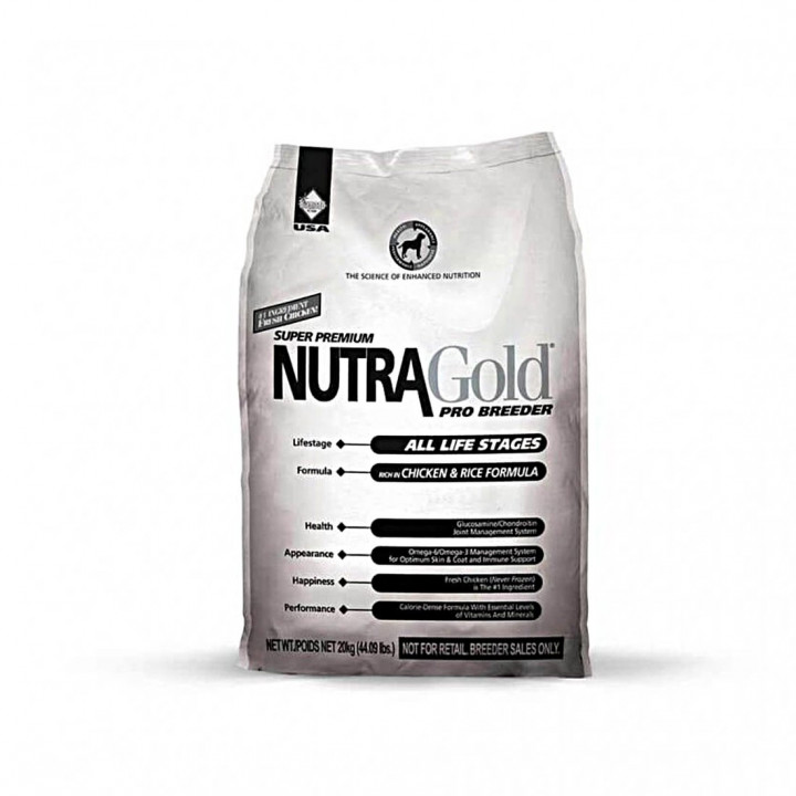 Nutragold Pro Breeder chicken nuggets for dogs and puppies 20kg