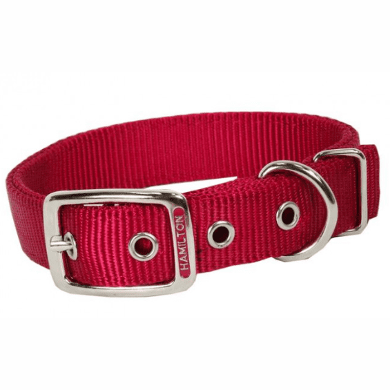 Hamilton Nylon Deluxe Adjustable Dog Collar Red5.40 - 19.80
