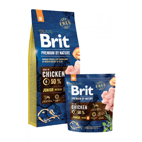 Brit Premium By Nature Junior Medium Chicken Dry Food 3Kg