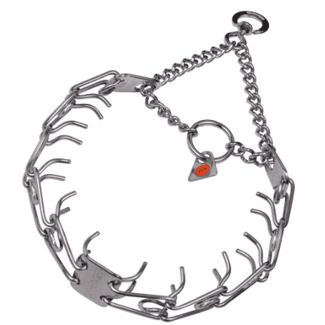 Hs Sprenger Stainless Steel Semi Shock Dog Collar With Stainless Steel Spikes