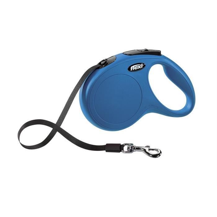 Leash Retractable Flexi New Classic M/L Blue Strap