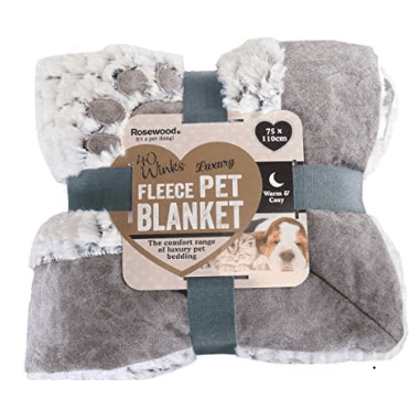 Rosewood Luxury Grey Plush Fleece Blanket