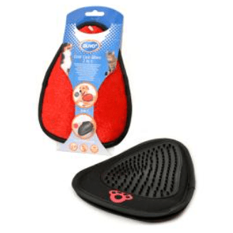 Duvo Coat Care Glove 2In1 Black/Red