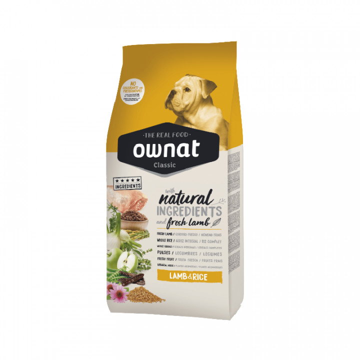 OWNAT CLASSIC LAMB & RICE 20KG