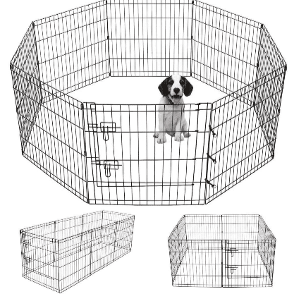 30 inches Metal Cage Zinc Plated 8 Doors 61X76Cm