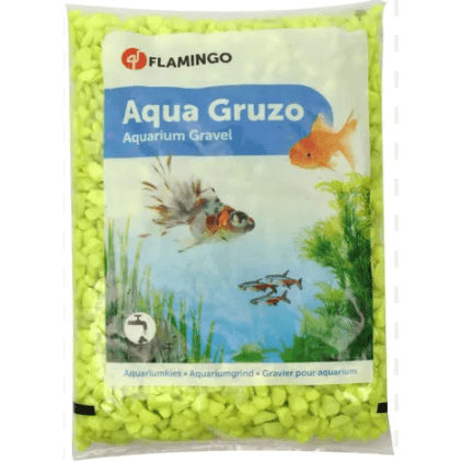 Aqua Gruzo Aquarium Gravel 4-7Mm - Neon Yellow 1Kg
