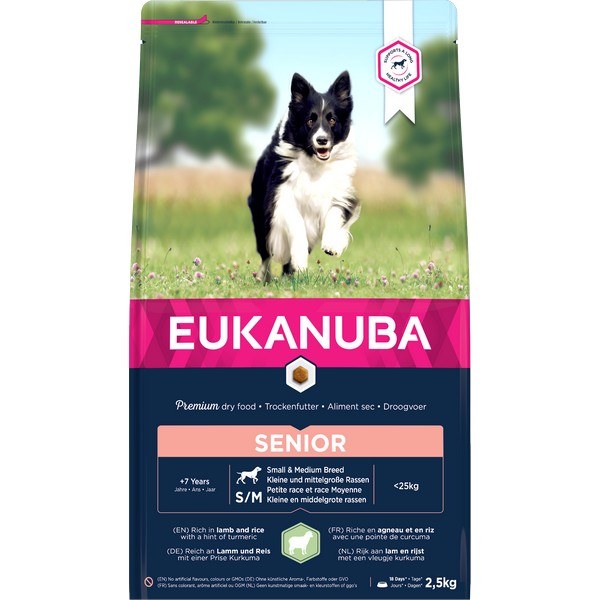 Eukanuba Senior Small & Medium Breed Lamb - 12 Kg