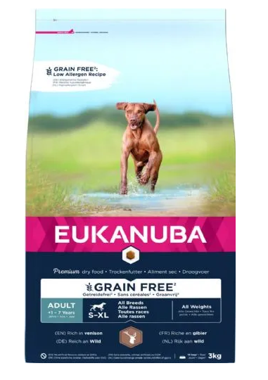 Eukanuba Adult Grain Free Venison All Breed - 3 Kg