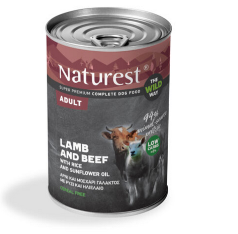 Naturest Adult Lamb & Beef With Rice & Sun Oil - 400gr
