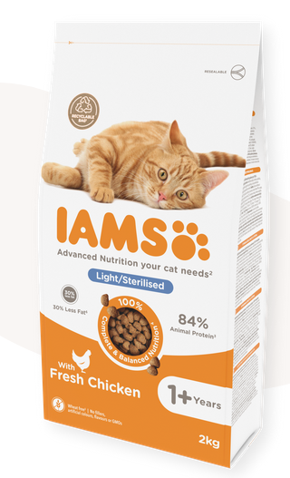 Iams Adult Cat Dry Food Sterilized & Light - 800gr