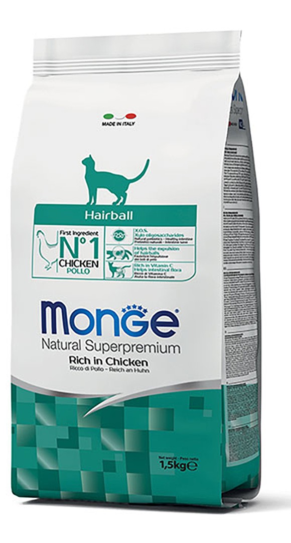 Monge Cat Hairball Chicken - 1.5 Kg