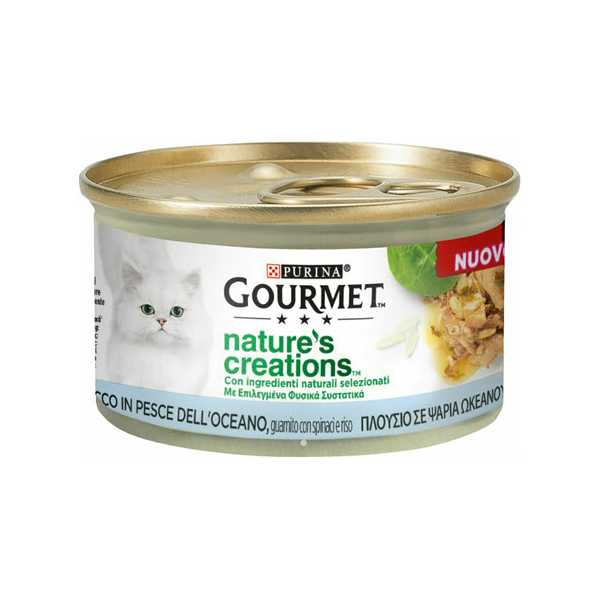Gourmet Natural Fish Spinach And Rice - 85gr