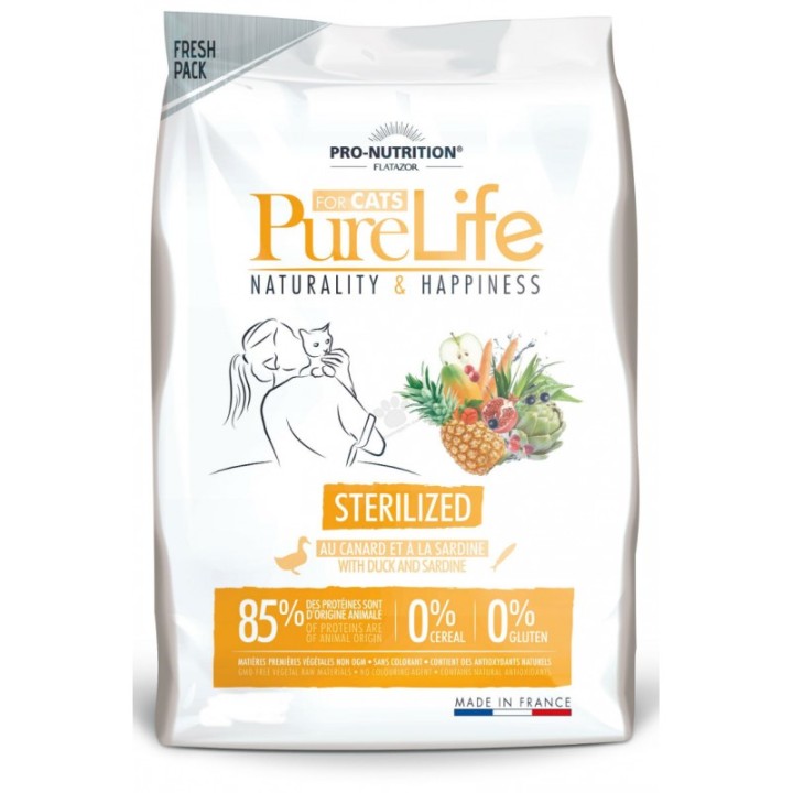 Pro-nutrition Flatazor Cat Food Pure Life Cat Sterilized - 2 Kg
