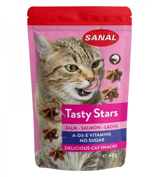 Sanal Tasty Stars Salmon - 40gr