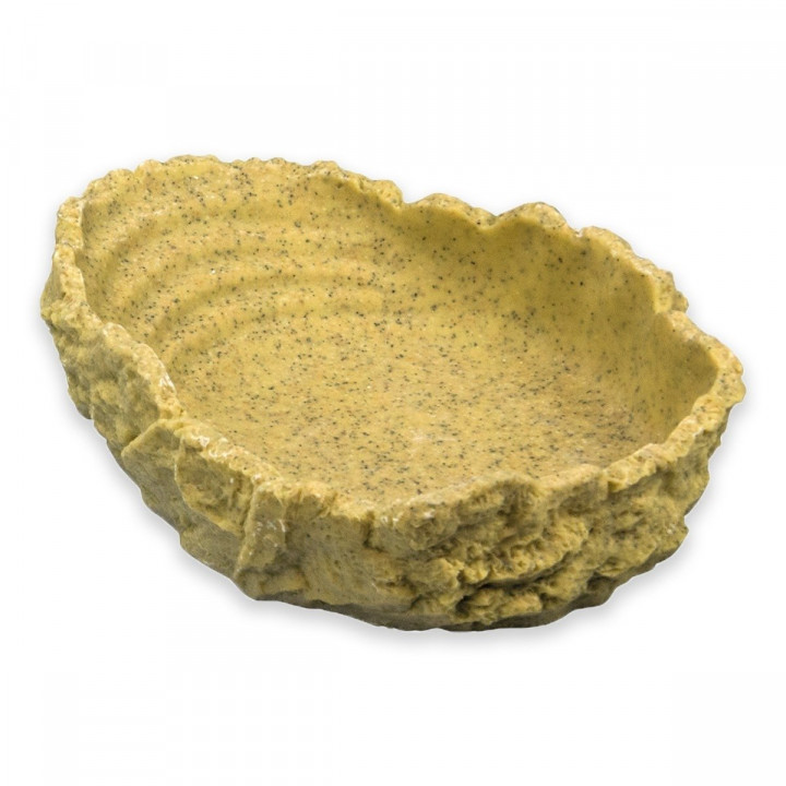 DRINKING BOWL OCHRE 17 X 12 X 4CM