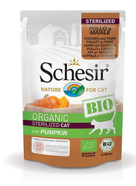 Schesir Bio Cat Sterilized Chicken Pork And Pumpkin - 85gr