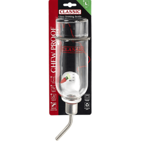 Classic Small Animal's Glass Drinking Bottle Large 750Ml