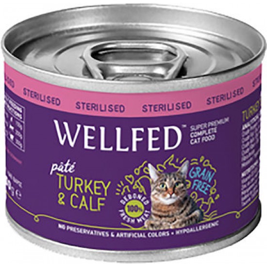 Wellfed Adult Sterilised Turkey  And Calf - 400gr