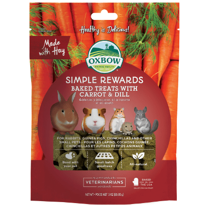 Oxbow Simple Rewards Baked Treats With Carrot & Dill 85Gr