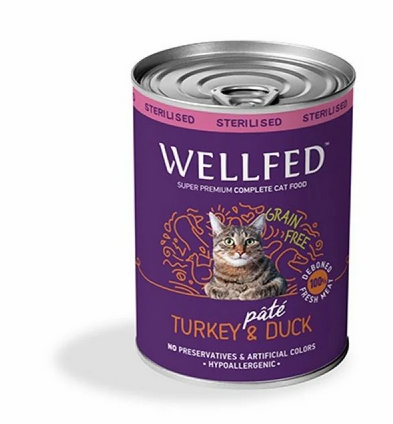 Wellfed Adult Sterilised Turkey & Duck - 400gr
