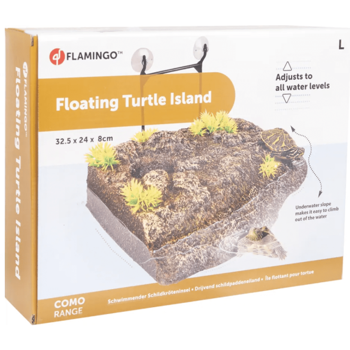 Flamingo Floating Turtle Island Corner 32.5X24X8Cm