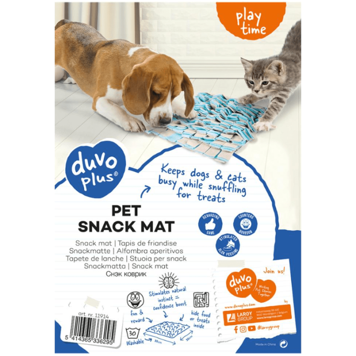 Duvo Pet Snack Mat Blue/Grey 35X35Cm