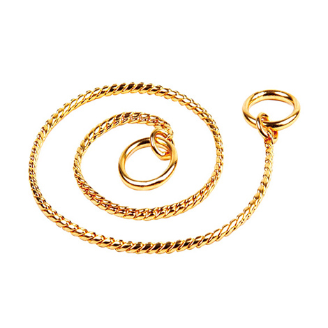 Roundbrasssnakechain Gp Gold L