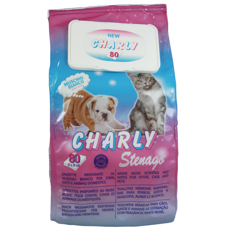 Charly Wet Wipes For Pets Economy 80Pcs