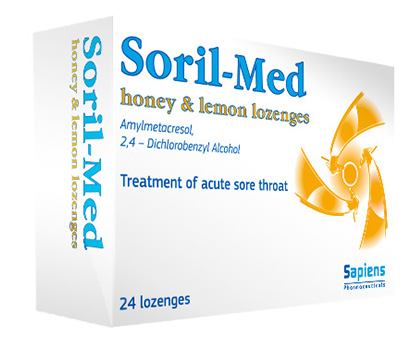 Soril Med Honey&Lemon Pastilles Lozenges 24X1Pc