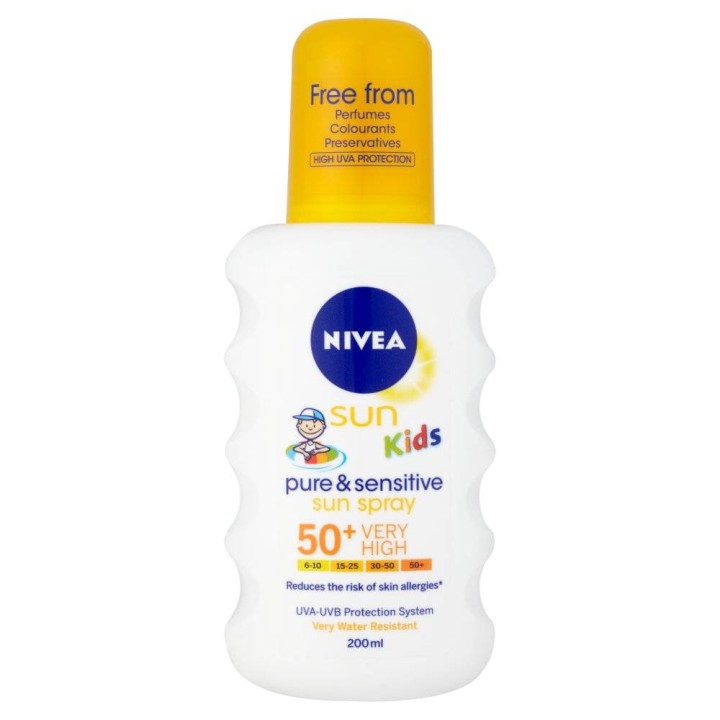 Nivea Sun Kids Pure & Sensitive Spray Spf50+ 200Ml