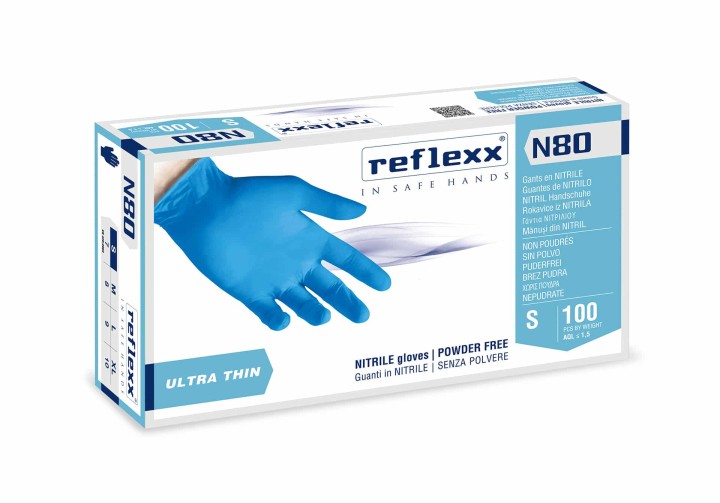 Reflexx S Nitrile Disposable Blue Gloves X100