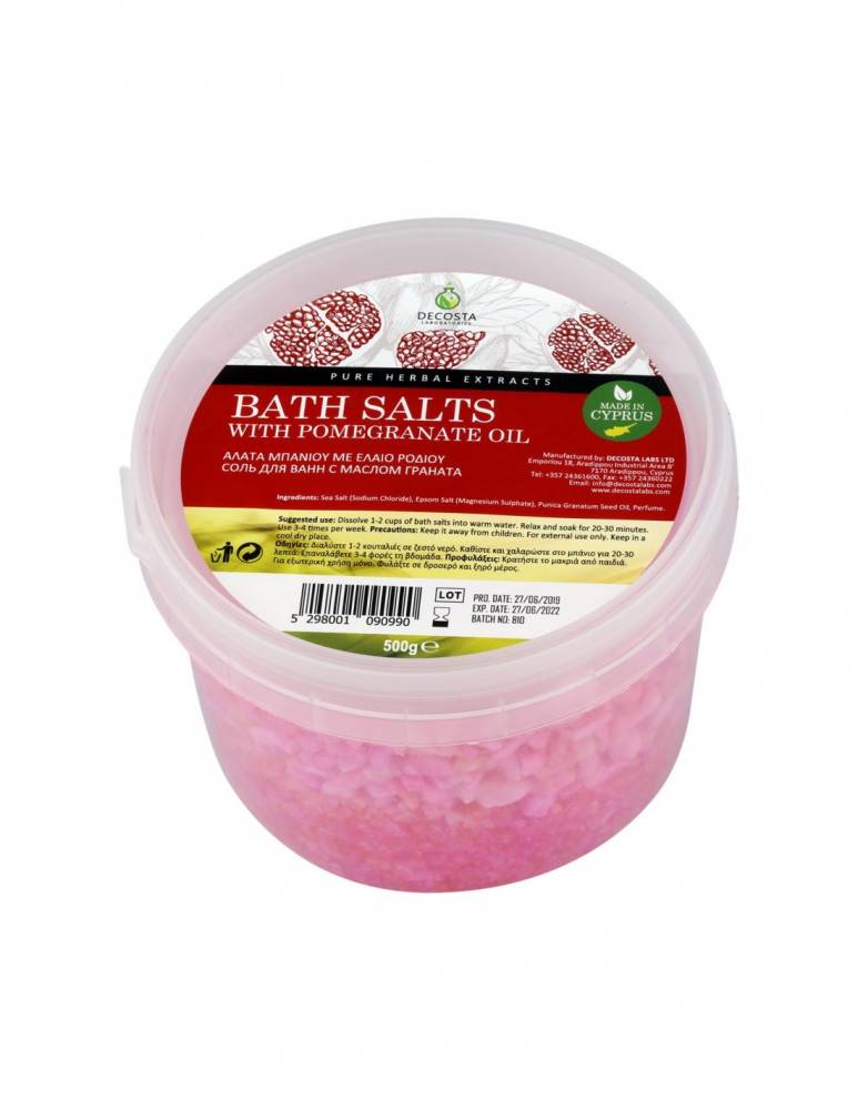 Decosta Bath Salts Pomegranate Oil 500g
