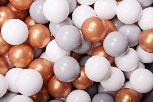 100 Set Of  Ball Pit Pool Balls White, Grey, Gold