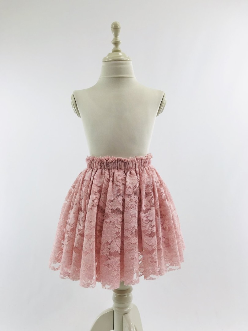 Dolly By Le Petit Tom ® Lacy Short Tutu Pink Medium 6-8 Y